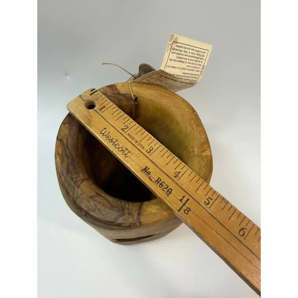 Arte Legno Olive Wood Mortar and Pestle Italy Solid Wood 3 lb Kitchen